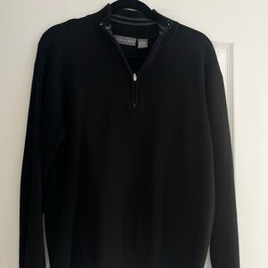 Oscar de la Renta Men's Black Quarter Zip Sweater